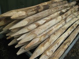 Poteau de clôture en châtaignier - 120 cm x Ø 6-8 cm